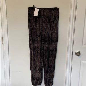 Women/Girls Linen Print Summer pants Limelight